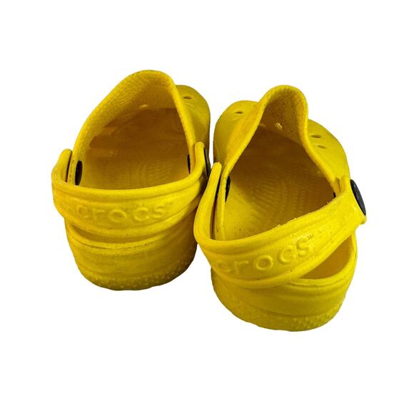 Crocs kids yellow size 6 or 7 Great Used Condition - Picture 5 of 7